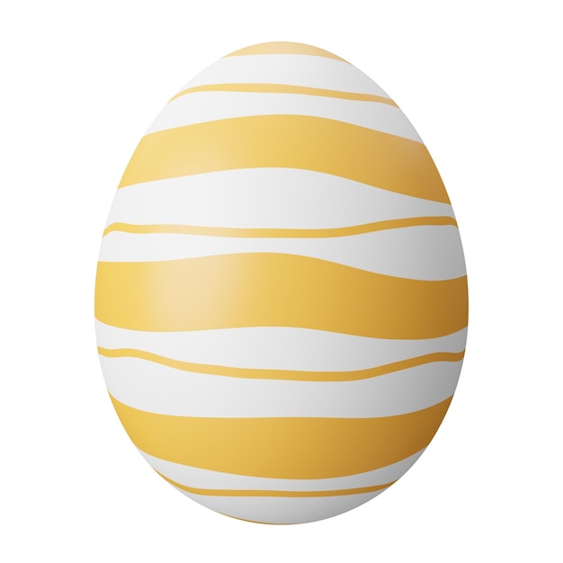 Easter Egg isoliert 3D-Render-Illustration