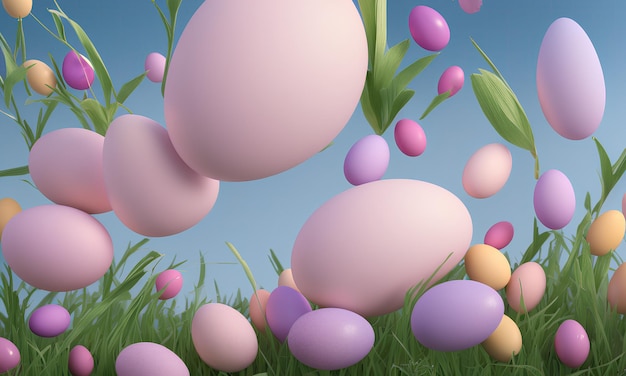 Easter eggs background