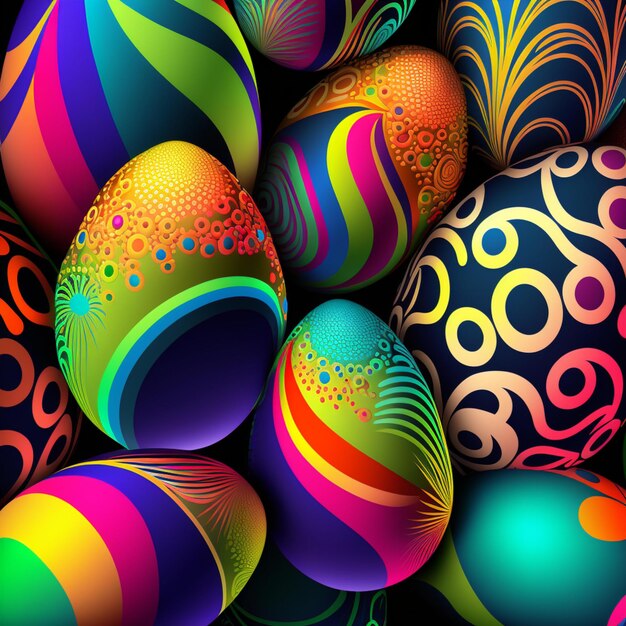 Easter eggs background