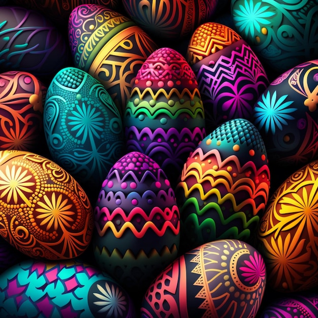 Easter eggs background