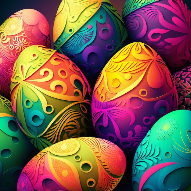 Easter eggs background