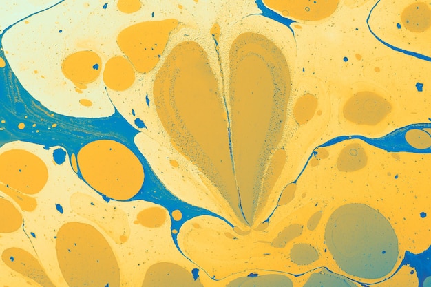 Ebru-Marmorierungshintergrund mit Herzform Einzigartige Kunst Illustration der flüssigen Marmorierungstextur
