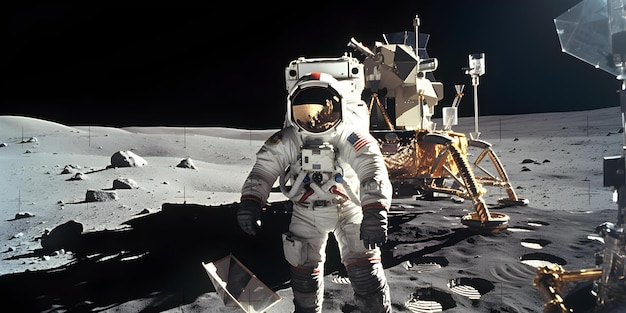 Echoes of Apollo's Space Exploration and Wonder Concept Viagens espaciais Missões Apollo Exploração História espacial maravilhosa