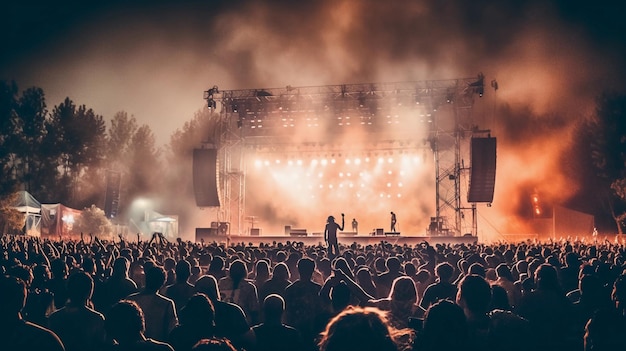 Echte Fotografie von Rockmusik-Festivals