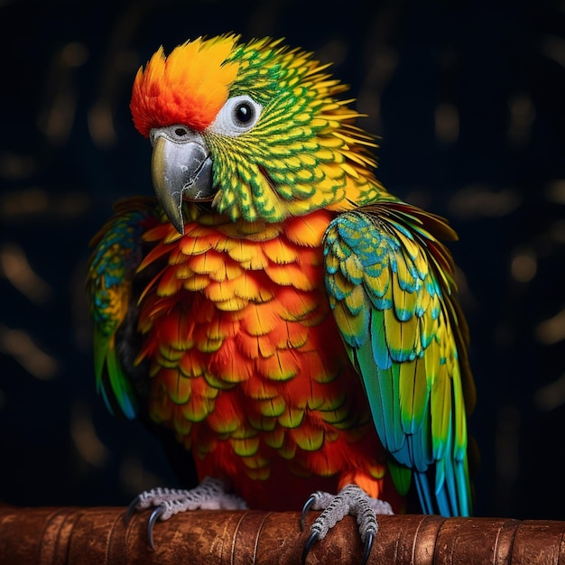 Echte Fotos von Papageien sind sehr detailliert