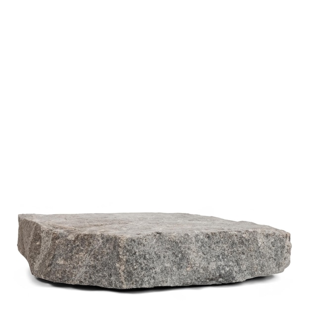 Echtes Steinpodium mit weißem Hintergrund