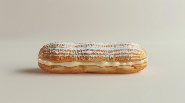 Eclair em fundo branco isolado