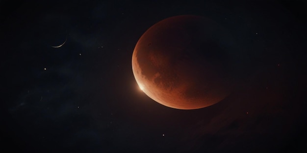 Un eclipse de luna se ve en esta imagen