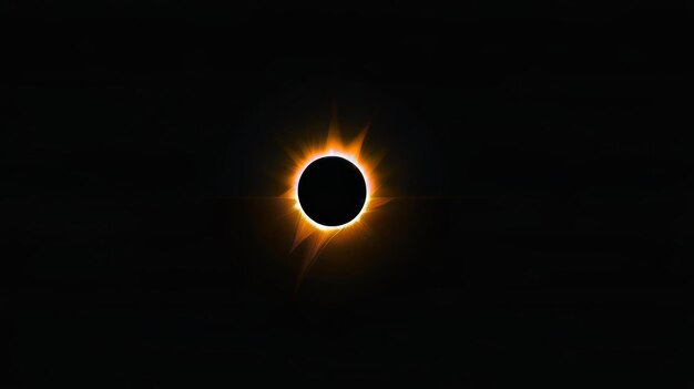 Eclipse solar lançando sombras no céu escuro