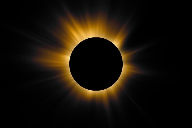 Eclipse solar total, fenómeno astronómico cuando la Luna pasa entre el planeta Tierra y el Sol