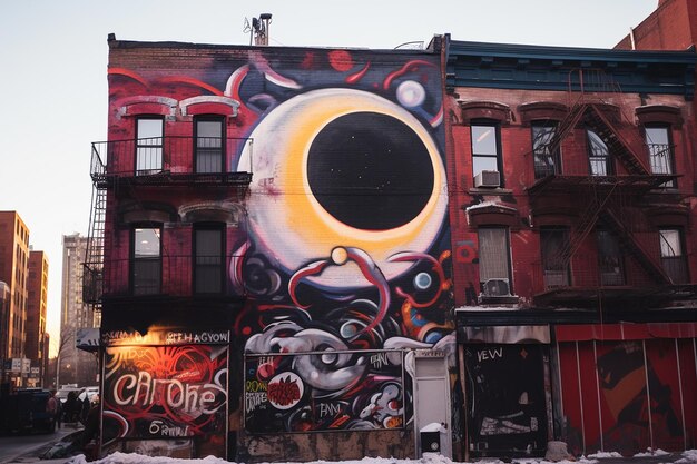 Eclipse a través del graffiti urbano