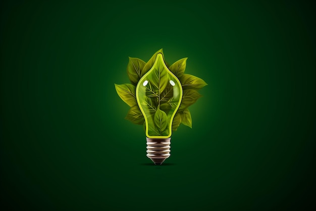 Foto eco energia conceito icon plant dentro da lâmpada