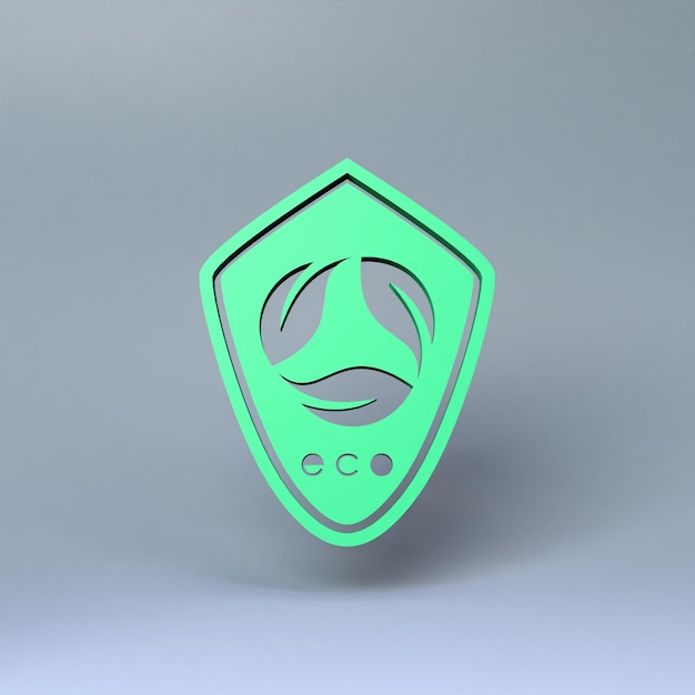 ECO icono Ecología Conservación Concierto 3d render ilustración