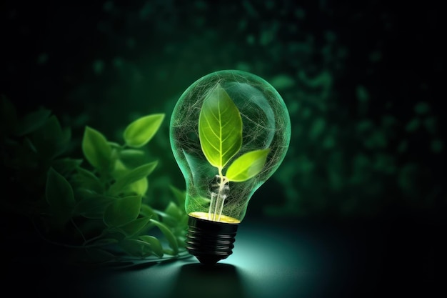 Eco lâmpada verde energia gerar Ai