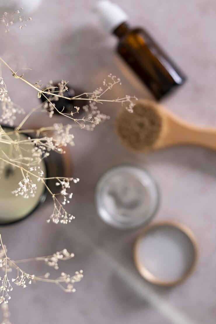 Eco Natural Bio-Kosmetikprodukte zur Hautpflege von Gesichts- und Körpermassagebürste mit cremigem Öl