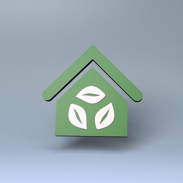 ECO-Symbol ECO-freundliches Konzept 3D-Rendering