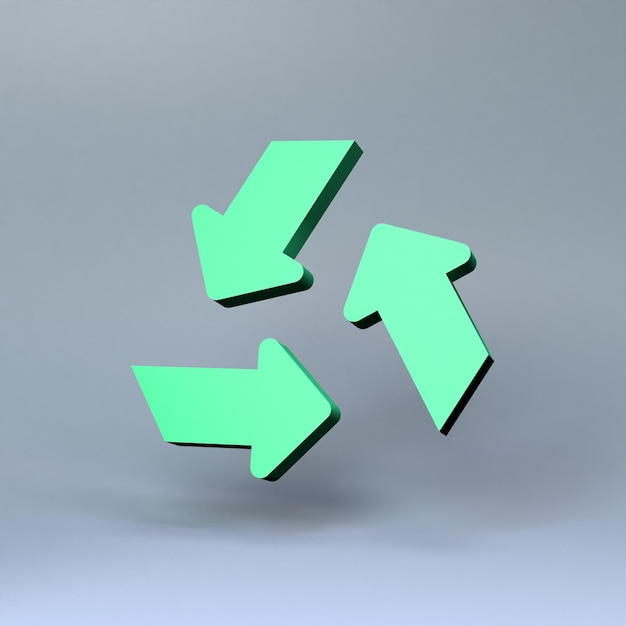 ECO-Symbol Ökologie Erhaltung Konzert 3D-Render-Illustration