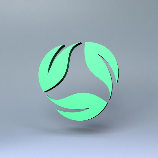 Foto eco-symbol ökologie erhaltung konzert 3d-render-illustration