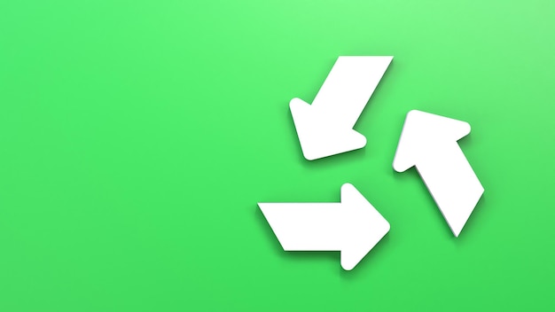 ECO-Symbol Ökologie Erhaltung Konzert 3D-Render-Illustration
