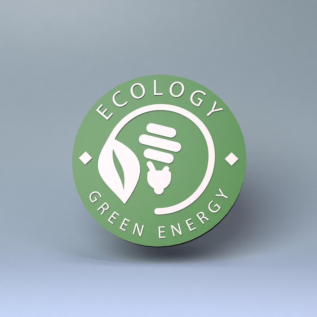 ECO-Symbol Ökologie und Erhaltung des Planeten 3D-Rendering