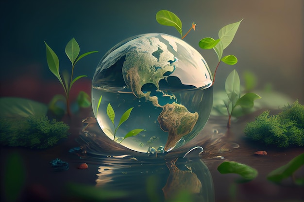 Ecología día mundial del agua Ahorro de agua día mundial del medio ambiente