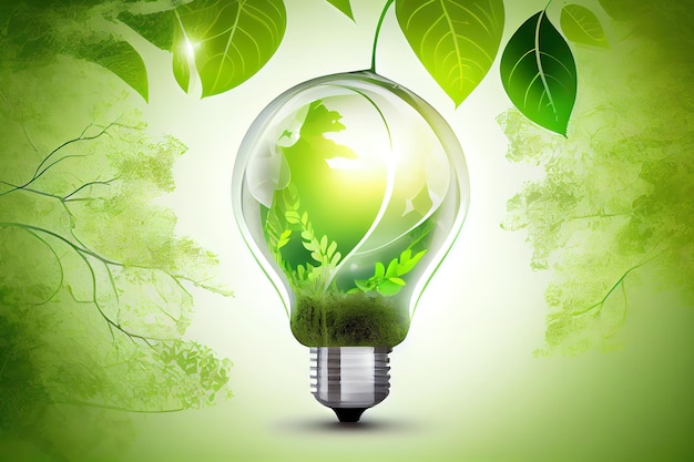 Foto ecología de la naturaleza piensa en verde ahorro de energía innovación ecología verde ahorro de energía y medio ambiente