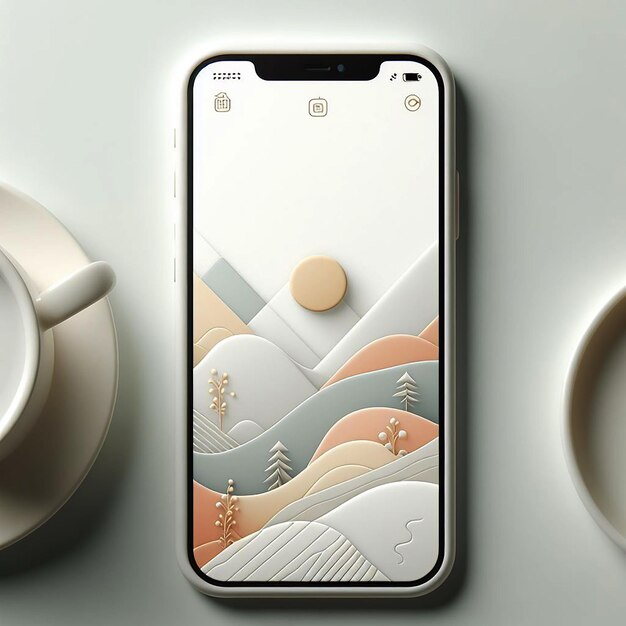 Ecrã em branco apenas para smartphone fundo branco