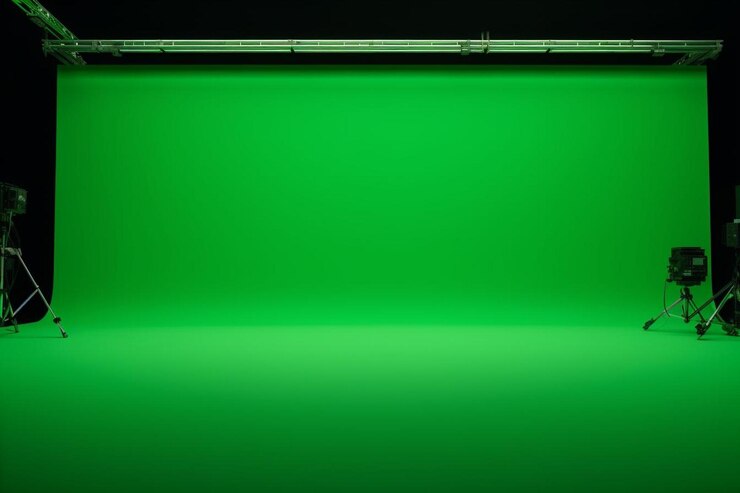 Foto ecrã verde com efeito de luz gradiente layout de design de fundo profissional moderno