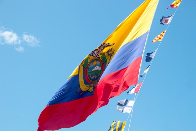 Ecuador-Flagge im Freien in Rio de Janeiro Brasilien