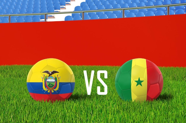 Ecuador gegen Senegal im Stadion
