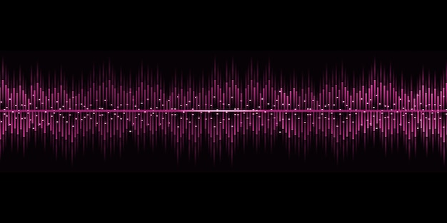 Ecualizador de ondas de sonido DJ ilustración 3d brillo de luz