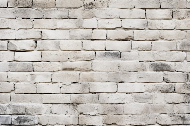 Ed parede feita de tijolos brancos