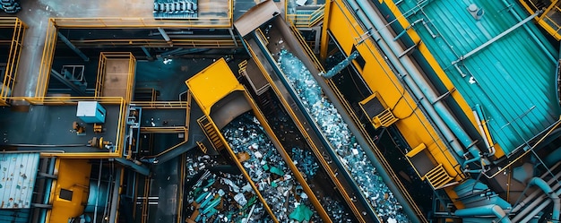 un edificio amarillo se encuentra en el fondo como una pila de basura se sienta en el suelo delante de él