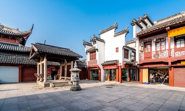 Edifício antigo do templo de nanjing confúcio