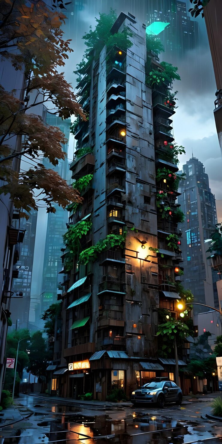 un edificio con un balcón que dice jungla en el lado
