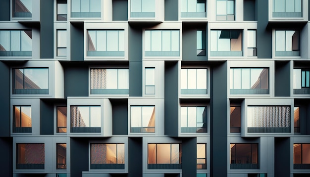 Un edificio con balcones y ventanas que tienen el número 8.