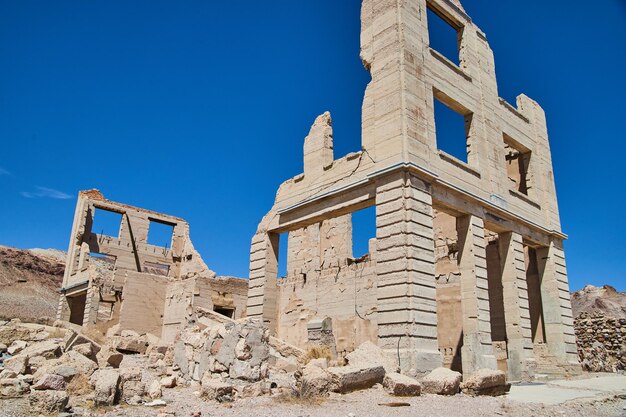 Edifício bancário abandonado na cidade fantasma de Rhyolite