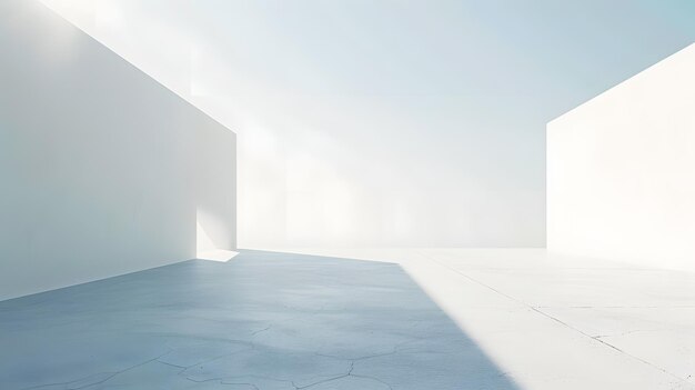 un edificio blanco con una pared blanca y una estructura blanca en el medio