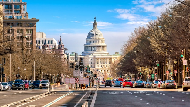 El edificio del Capitolio de los Estados Unidos en Washington, DC