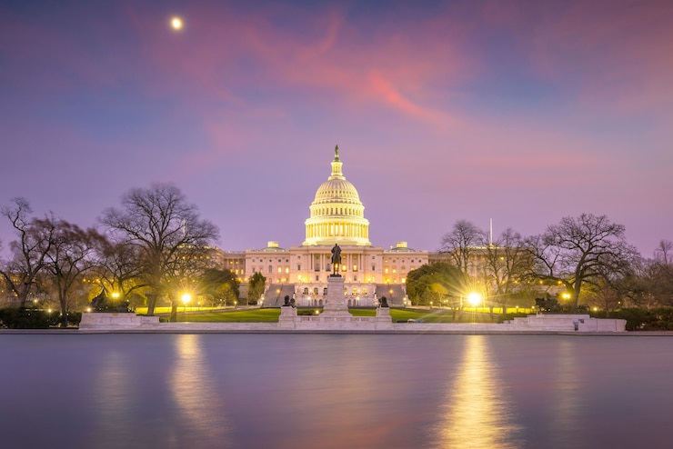 Foto el edificio del capitolio de los estados unidos en washington, dc