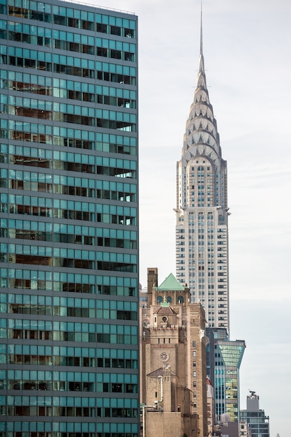 Foto edificio chrysler y arquitectura de manhattan