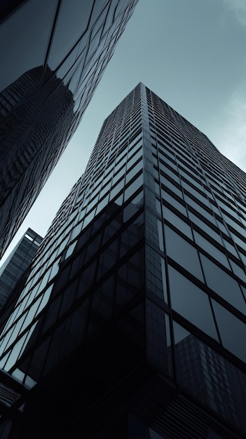 Un edificio con un cielo azul detrás