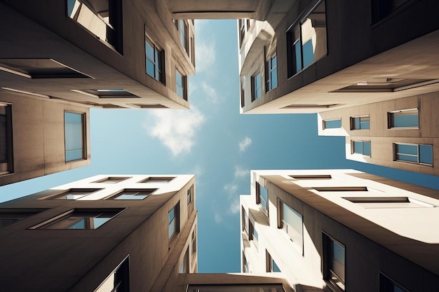 Un edificio con un cielo de fondo.