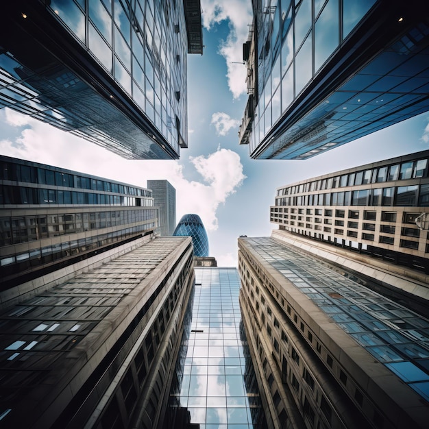 Foto un edificio con un cielo que tiene la palabra 