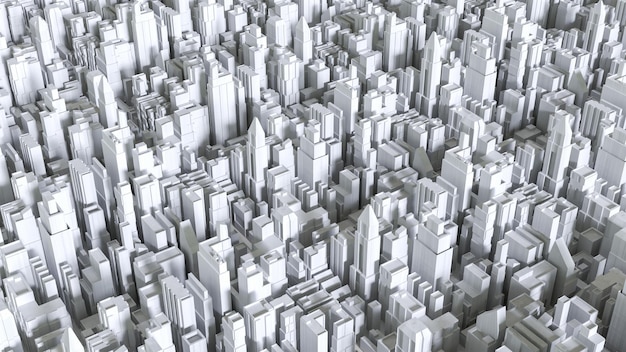 El edificio de la ciudad para el concepto arquitectónico o comercial de renderización 3D