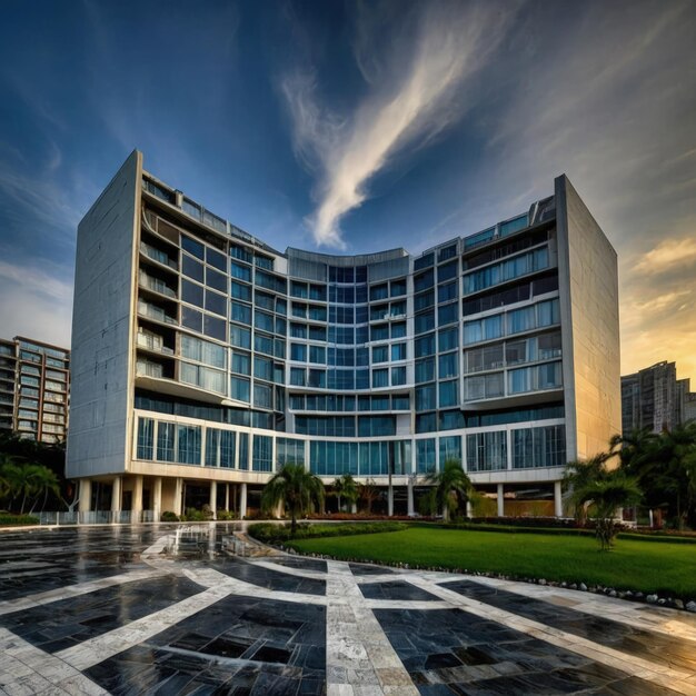 Edificio de la ciudad Modernos rascacielos de la ciudad Edificios de oficinas de negocios Foto