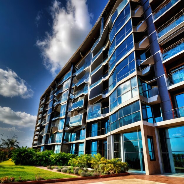 Edificio de la ciudad Modernos rascacielos de la ciudad Edificios de oficinas de negocios Foto