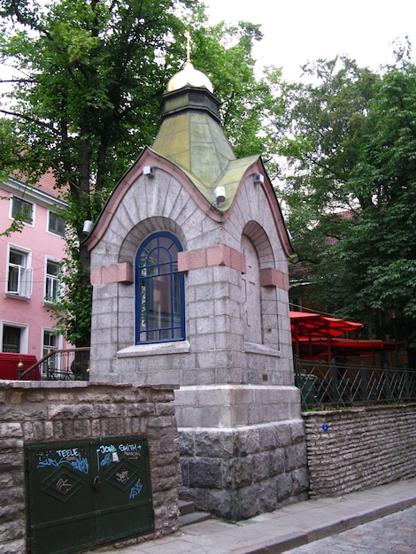 El edificio en la ciudad de Tallin Estonia