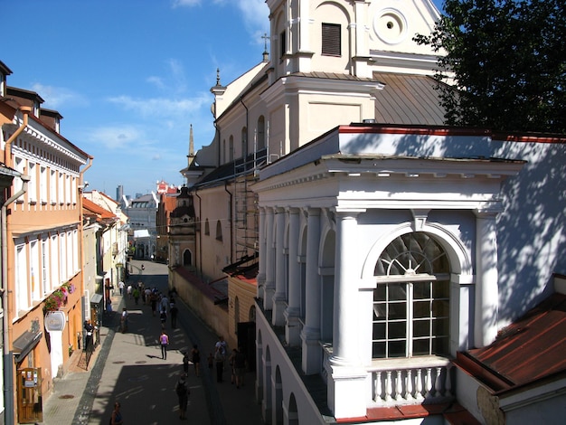 El edificio en la ciudad de Vilnius Lituania