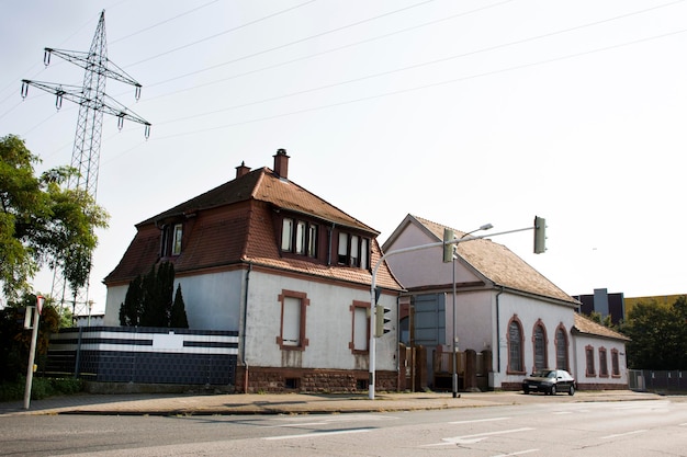 Edifício clássico estilo vintage na estrada Ilvesheimer na cidade de Mannheim em 28 de agosto de 2017 em Mannheim Alemanha